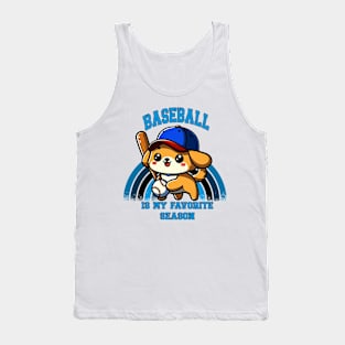 Baseball Is My Favorite Season Puppy Tank Top